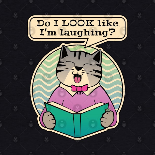 Laughing Cat Reading Book Joke by Sue Cervenka